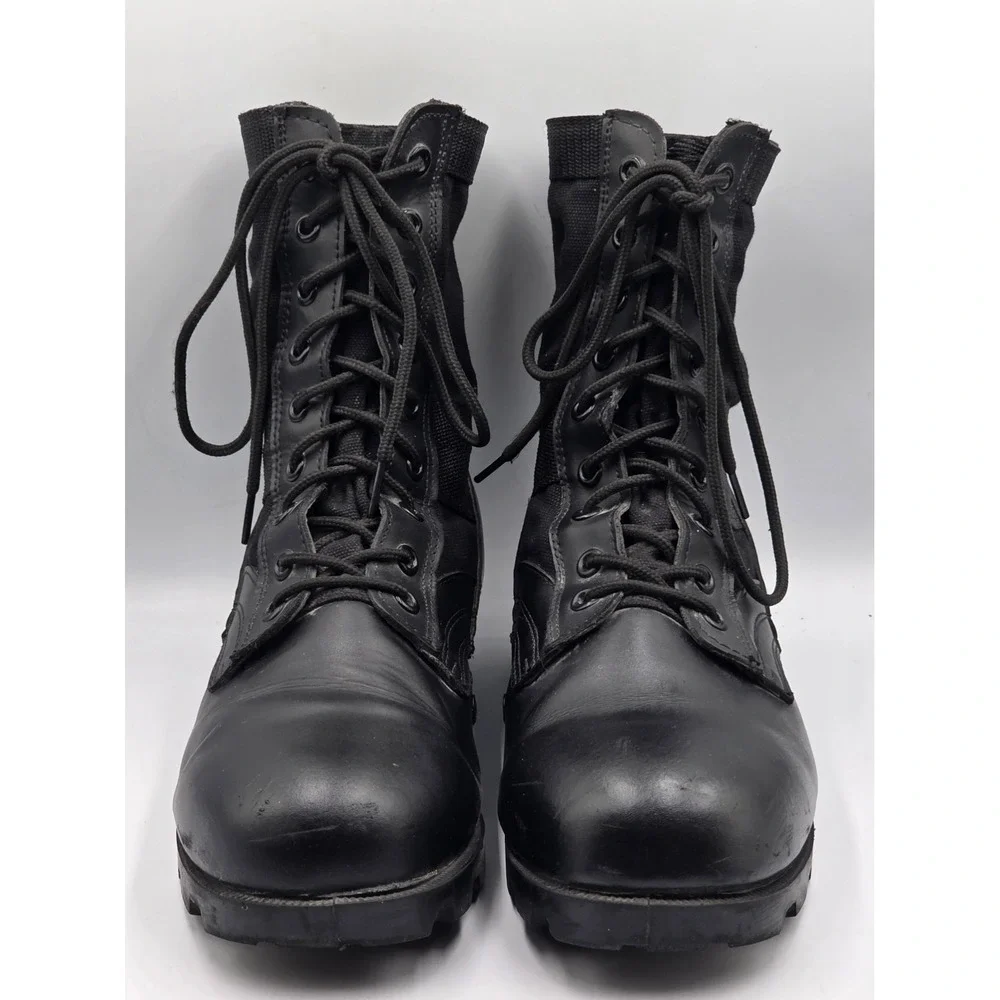 Rothco Men's Black Leather Jungle Boots Panama Sole Size 11R Regular